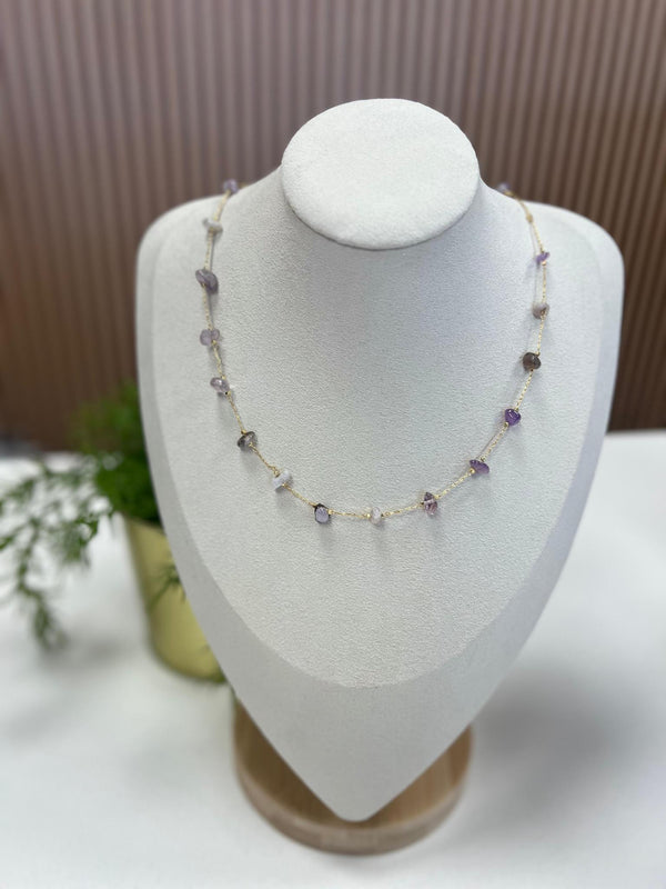 C2029 Stone chocker purple
