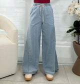 0009 Denim wide leg pants