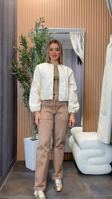 5120 Embroidered bomber cotton jacket