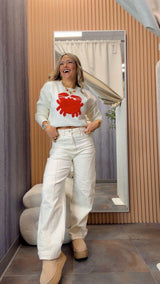 3670 Crab furry sweater