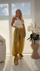 5242 Anckle tie balloon pants