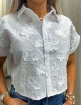 5690 Short sleeve embroidery shirt