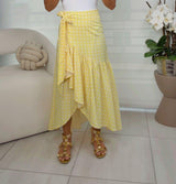 1050 Polka dot print wrap skirt