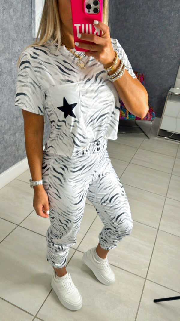 ST03 Pocket top and jogger pant set