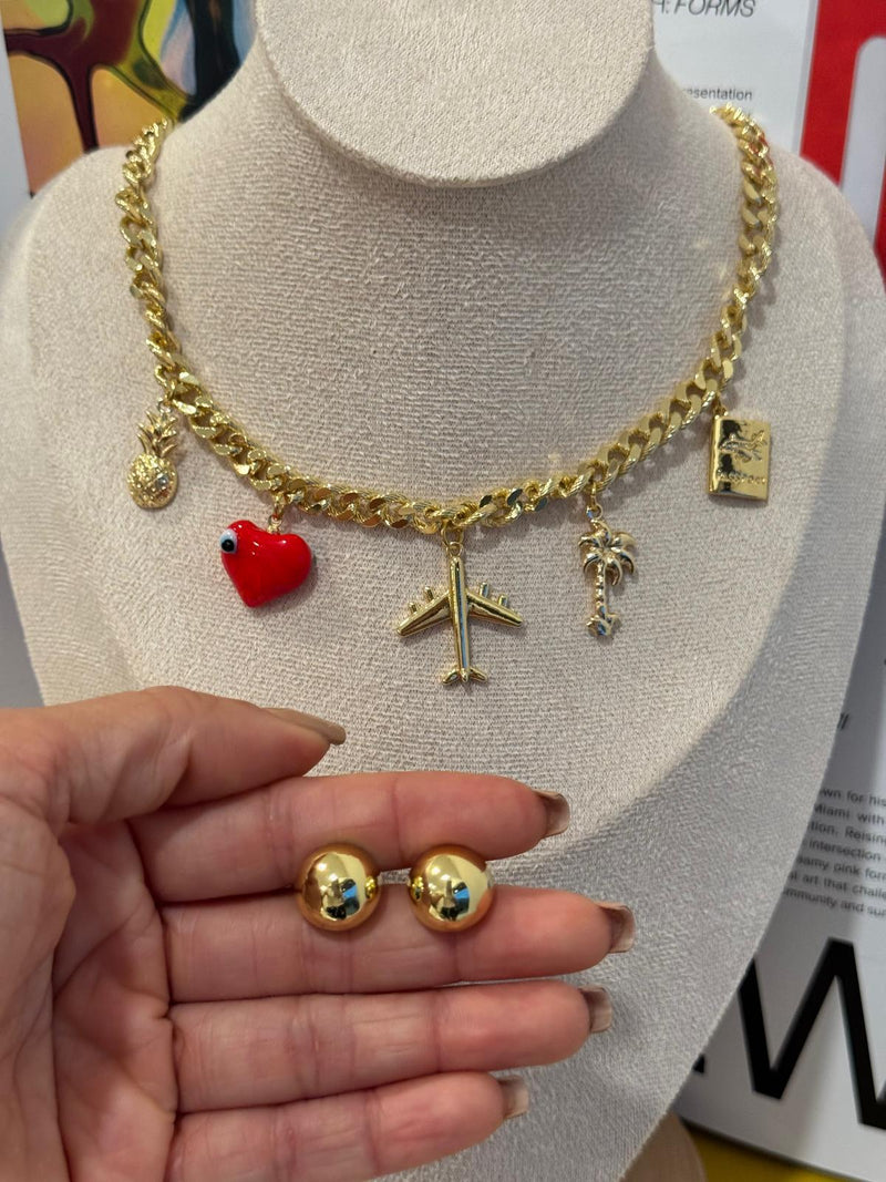 DL92 Collar viajero con aretes