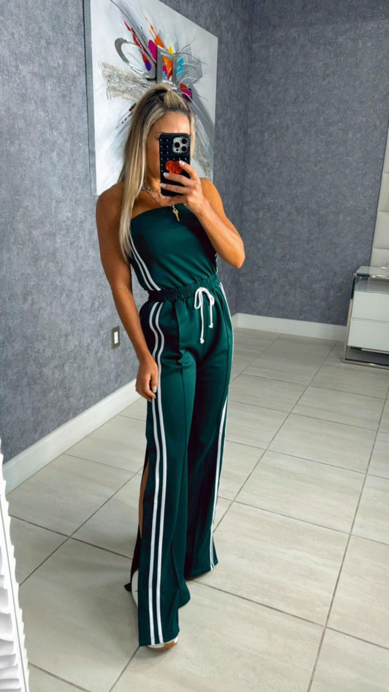 5384 Strapless open side jumpsuit