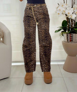 0223 Barrel leopard print pants