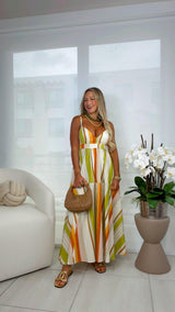 2146 Printed woven midi dress
