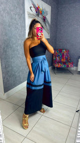 4996 One shoulder long dress