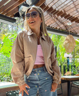 5030 Windbreaker shirring bomber jacket
