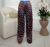 7091 Polka dot satin pants