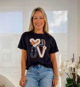 003 Printed Love detail T-Shirt
