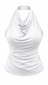 7770 Open back drapped top