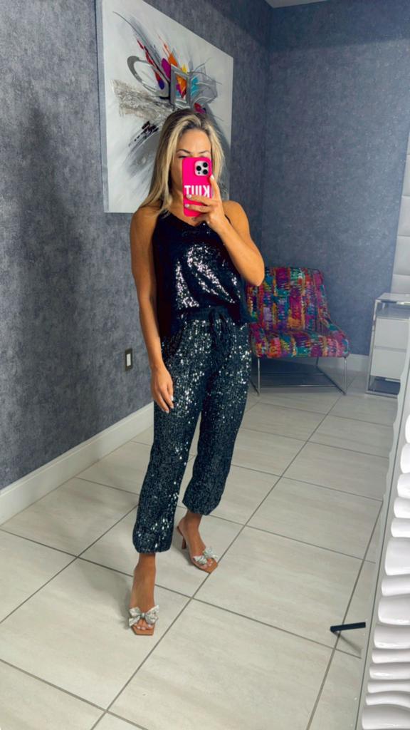 9958 Sequin jogger pants