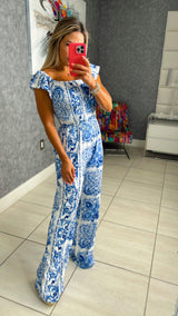 3692 Printed knit jumpsuit