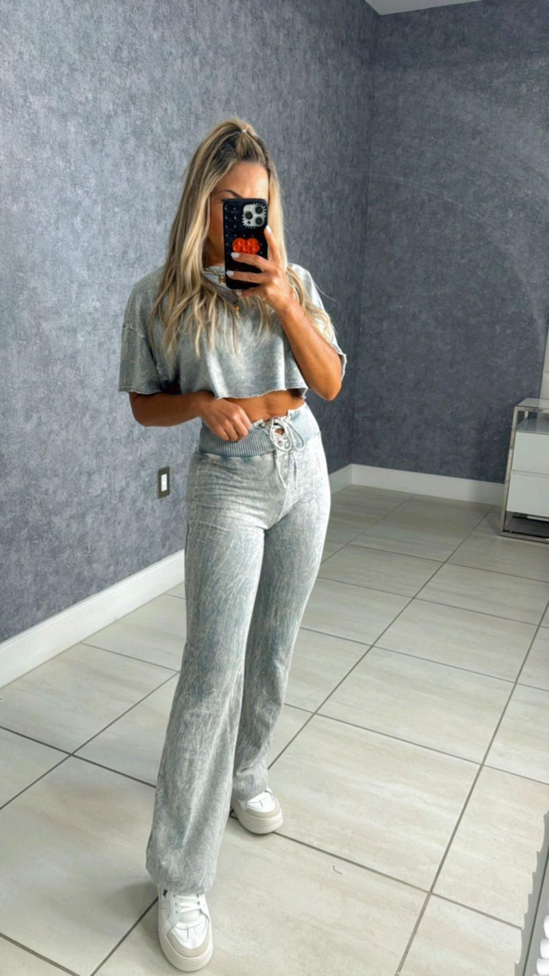 4987 Crop top and pants set