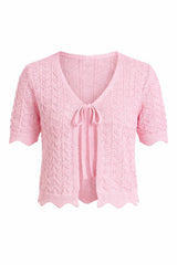 0348 Crochet knit cardigan top