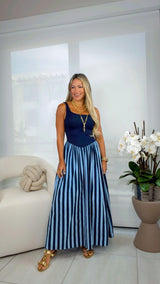 T804 Ocean breeze stripe dress