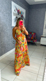 1237 Tropical fest maxi dress