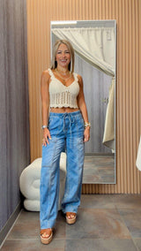 M618 Crochet knit top