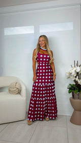 1932 Polka dot open back maxi dress Kiut