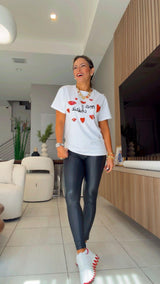 155 Lips and hearts print top