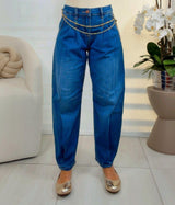 1252 Slouchy crop wide barrel leg panst