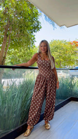 1952 Polka dot print jumpsuit kiut