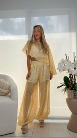 1005 Polka dots top and pants set