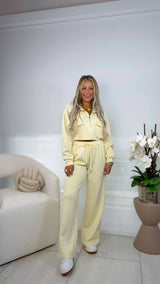 H762 High neck sweater and pants set