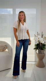 1561 High rise flare denim pants