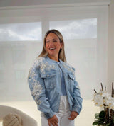 1921 Denim bomber jacket with detail