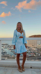 1110 Snake printed long sleeve mini dress Kiut