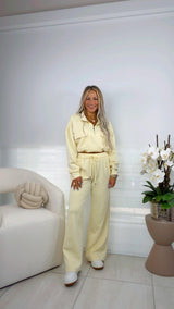 H762 High neck sweater and pants set
