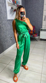 319R One shoulder jogger jumpsuit