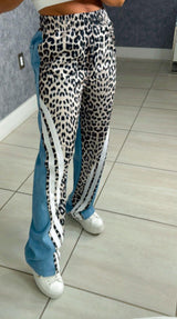 2190 Leopard and denim pants