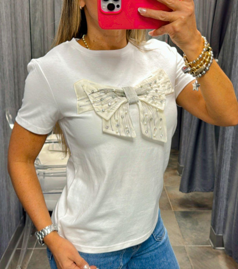 3391 Bow graphic T-Shirt