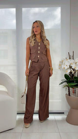 H558 Matching vest and pants set