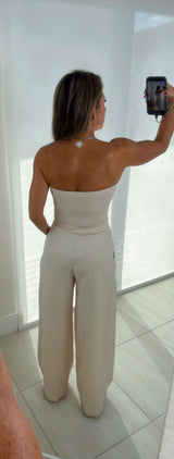 1497 Tube vest top and high waisted long pants set