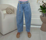 1760 Slouchy crop barrel pleated pants