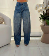 2608 Barrel rhinestone pants