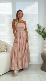 4678 Open back cut out woven dress