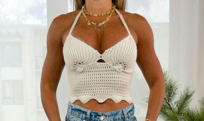 0004 Seashell bra crochet top