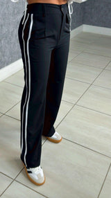 8073 Side stripes detail pants