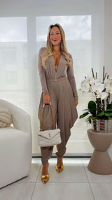 6454 V-neck long sleeve bodysuit