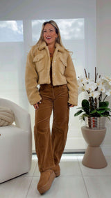 1314 Slouchy ankle barrel corduroy pants