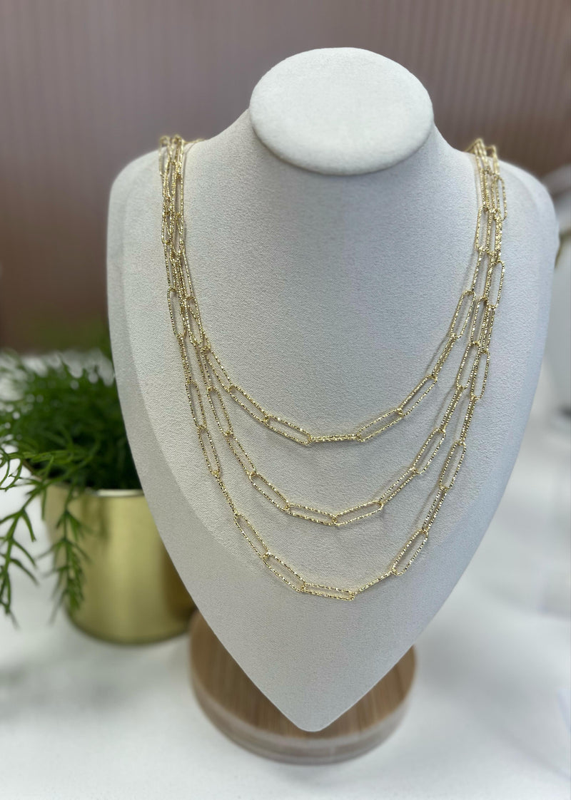N1008 Gold Waterfall Necklace