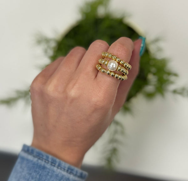 R6011 Trio pearl ring