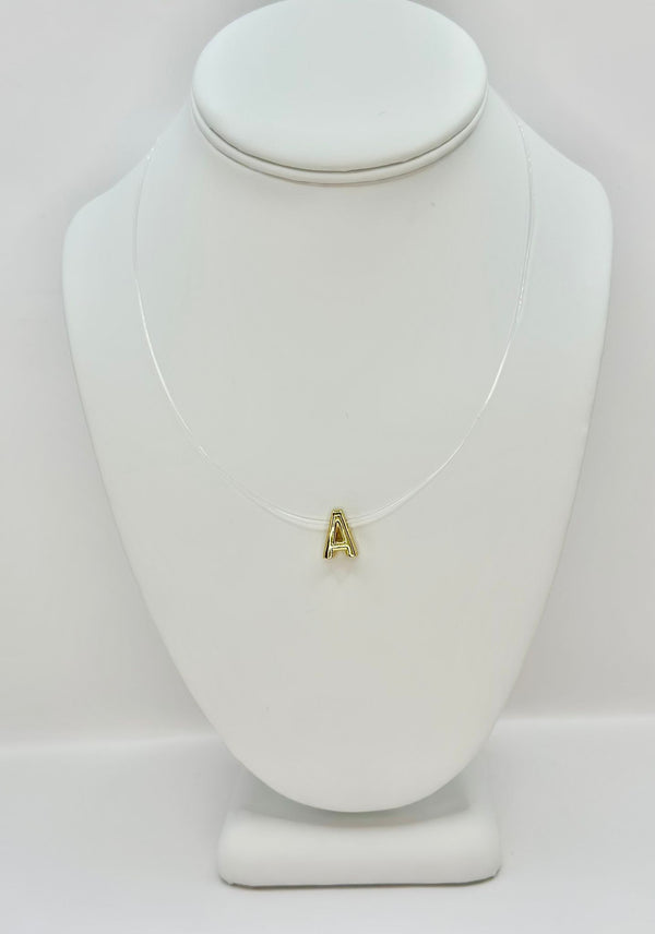 C2073 Initial transparent necklace