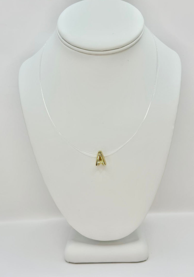 C2073 Initial transparent necklace